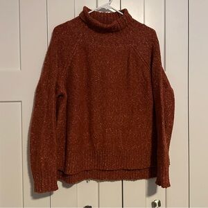 Gilli Confetti Orange Turtleneck Sweater M